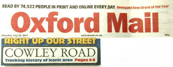 Cover of Oxford Mail 22 July 2017