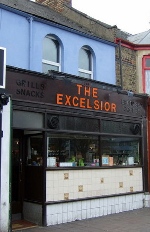 2008: A photo of the Excelsior cafe exterior by Ceridwen from geograph.co.uk